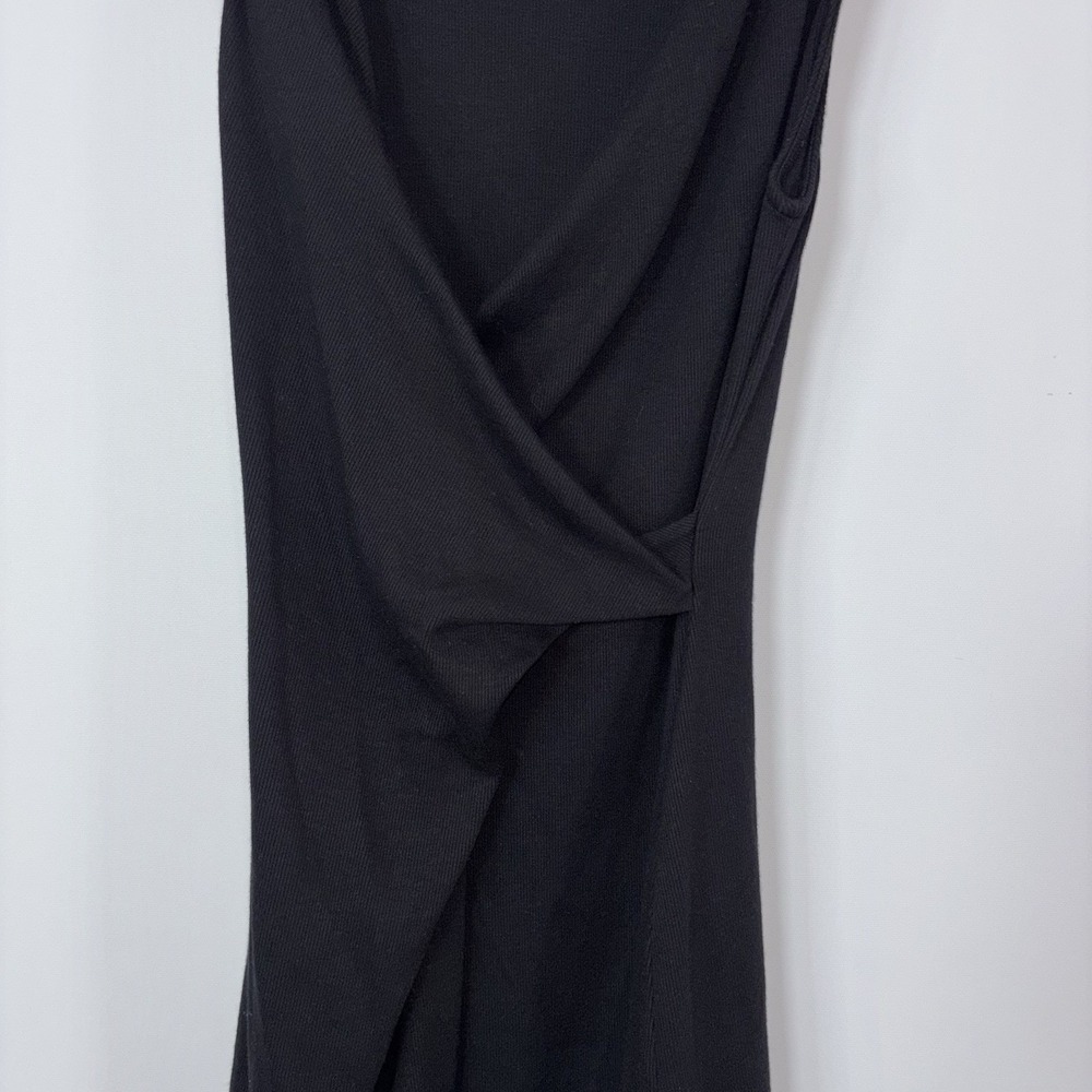 Michael Stars Cotton Modal Wrap Front Sundress Black Sleeveless Size XS - Picture 4 of 8